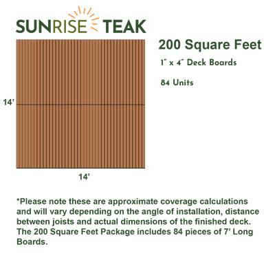 200 Square Foot Deck Pack - 4" Boards