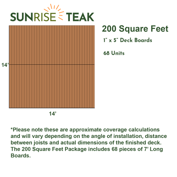 200 Square Foot Deck Pack - 5" Boards