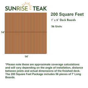 200 Square Foot Deck Pack - 6" Boards