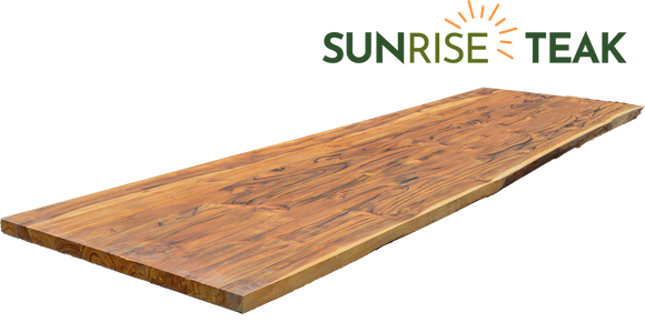 Teak Live Edge Countertop Panel One-Sided 1.18" x 25" x 86.62"