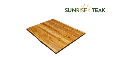 Teak Live Edge Countertop Panel Two-Sided 1.18" x 31.5" x 39.37"