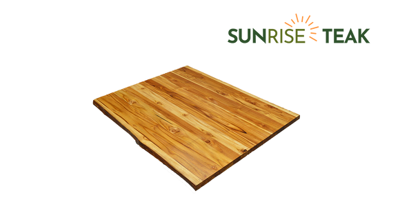 Teak Live Edge Countertop Panel Two-Sided 1.18" x 31.5" x 39.37"