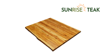 Teak Live Edge Countertop Panel Two-Sided 1.18" x 23.62" x 39.37"