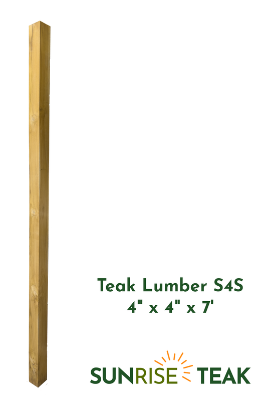 Teak Lumber Posts S4S 4" x 4" x 7'