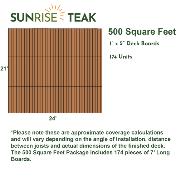 500 Square Foot Deck Pack - 5" Boards
