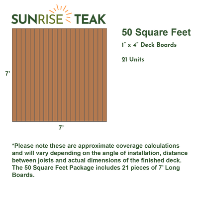 50 Square Foot Deck Pack - 4" Boards