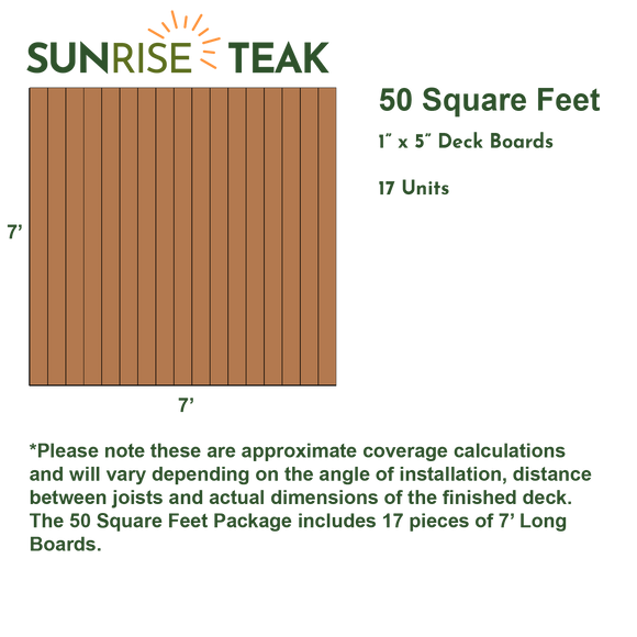 50 Square Foot Deck Pack - 5" Boards