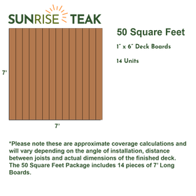 50 Square Foot Deck Pack - 6" Boards
