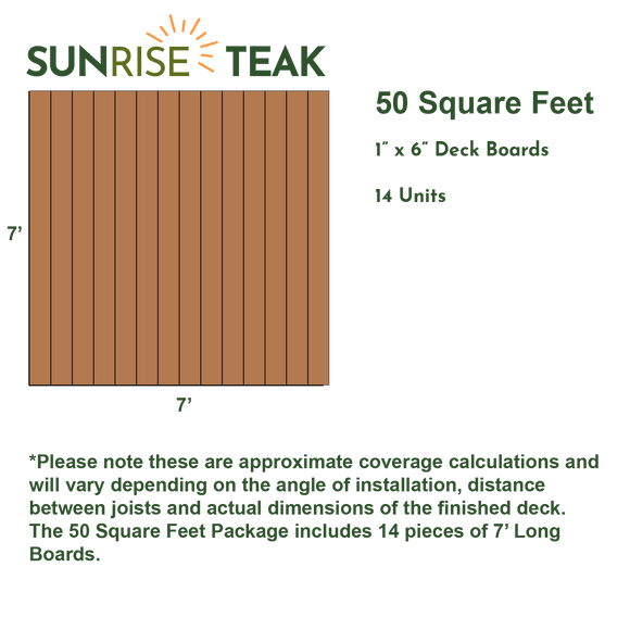50 Square Foot Deck Pack - 6" Boards
