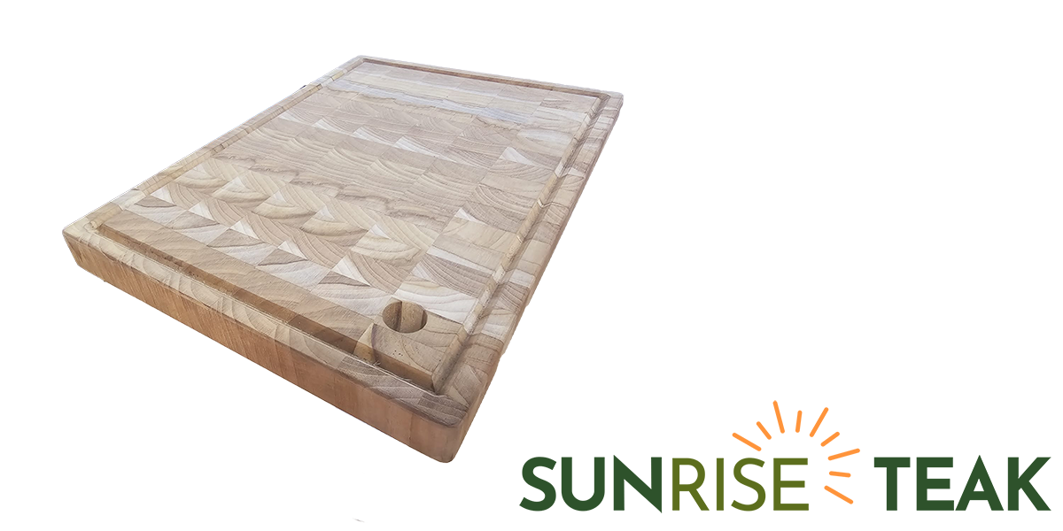 Premium Sunrise Teak Cutting Board