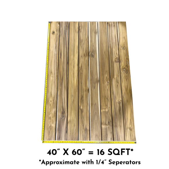 Premium Teak 5” Decking Pack in R3 Profile – Approximately* 16 Square Feet