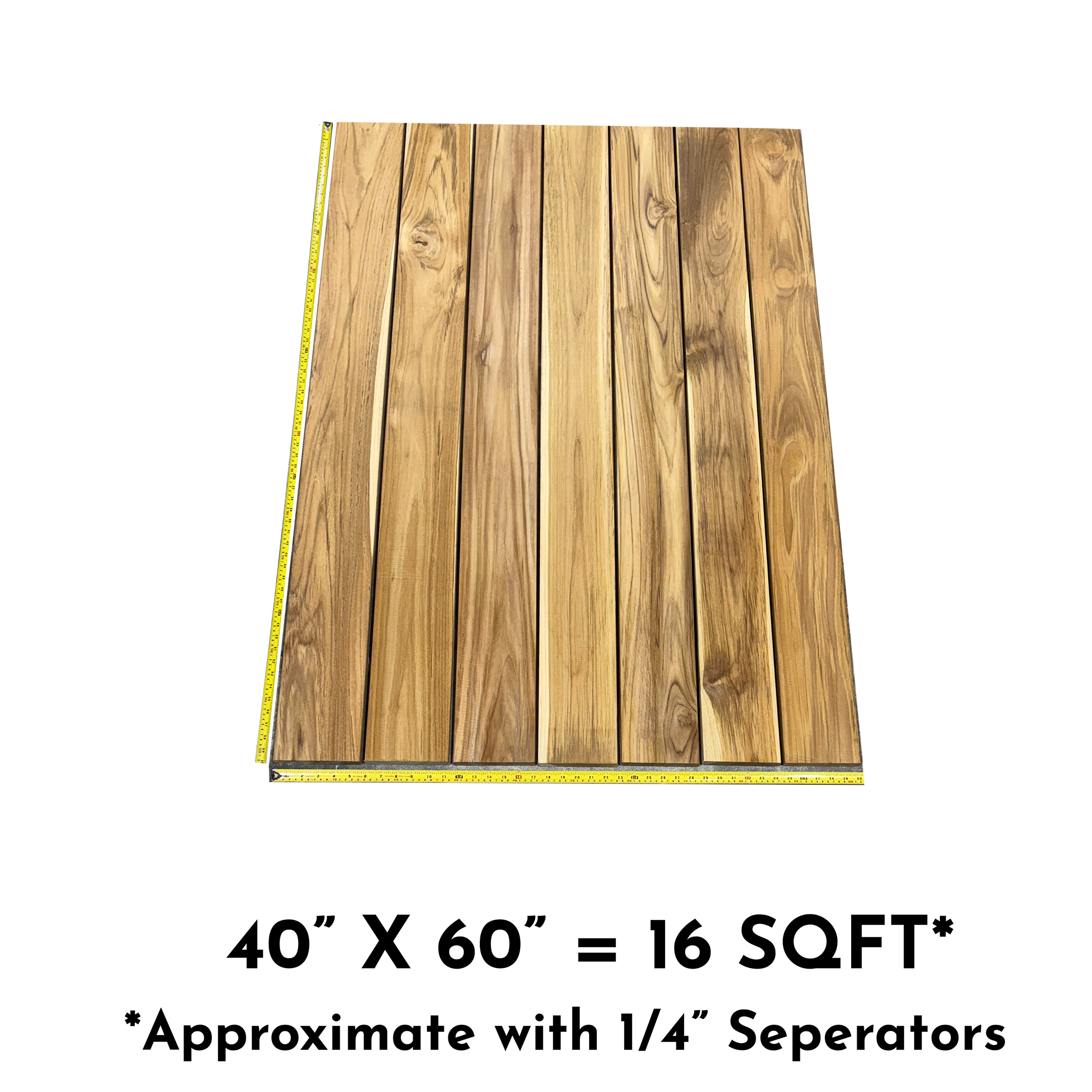Premium Teak 6” Decking Pack in R3 Profile – Approximately* 16 Square ...