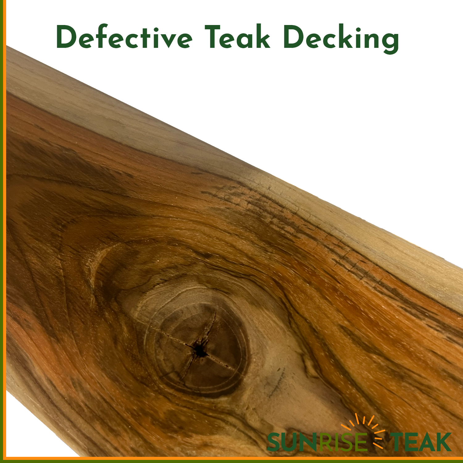 Defective Teak Decking 1" x 4/5/6" x 7'