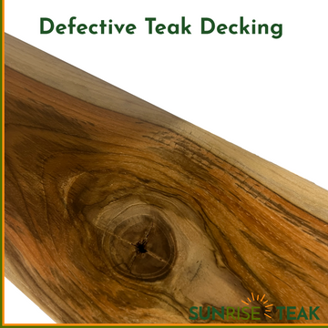Defective Teak Decking 1" x 4/5/6" x 7'
