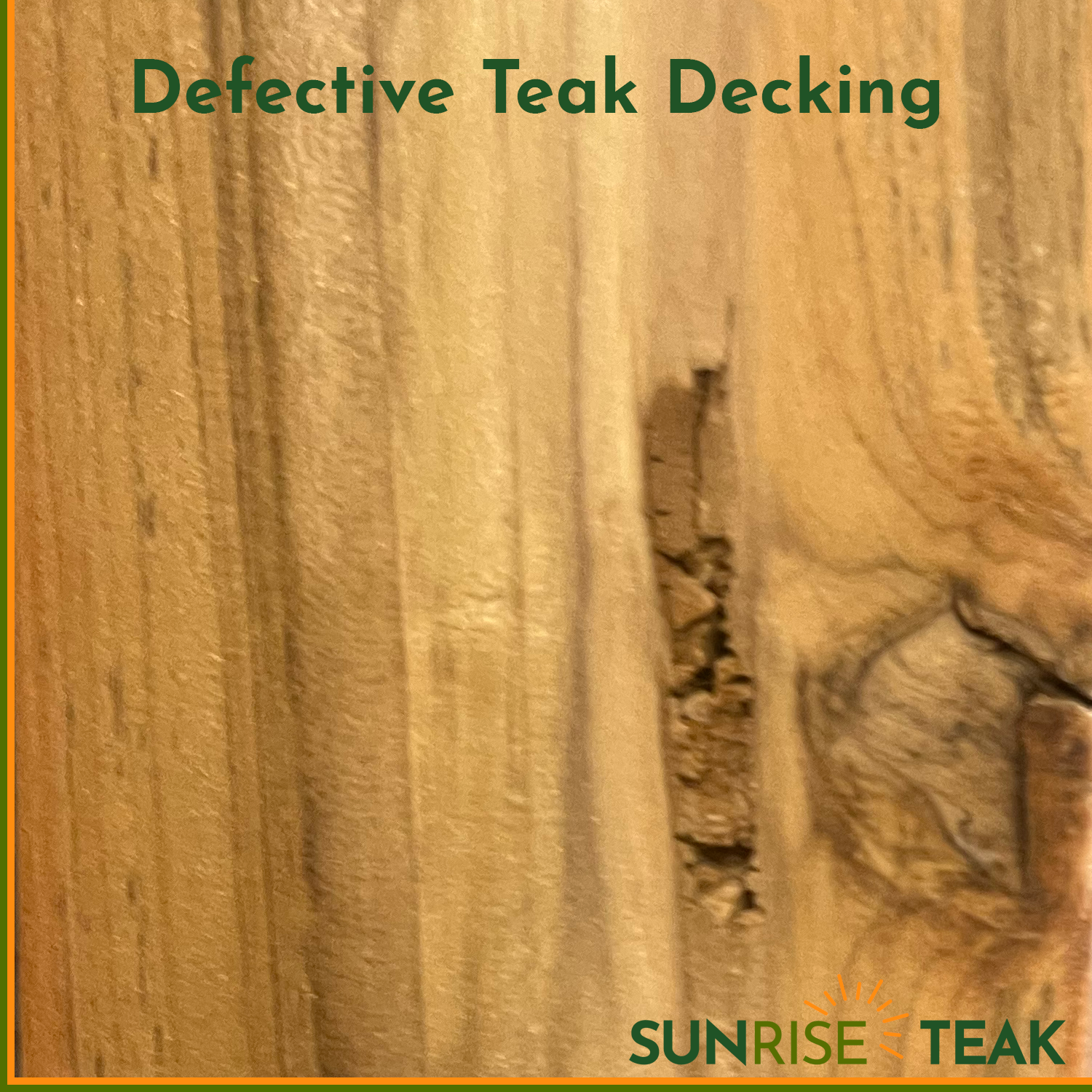 Defective Teak Decking 1" x 4/5/6" x 7'