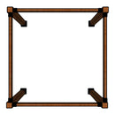 8' X 8' SUNRISE TEAK PERGOLA IN 5" x 5" POSTS AND 6" LEDGERS (CUBE)-3