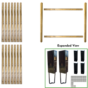 7' WIDE X 7' HIGH FENCE BUNDLE IN 4" x 4" POSTS AND 4" PICKETS (2 POSTS IN PICKET STYLE) Also Available in 1-Post Extender