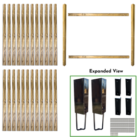 7' WIDE X 7' HIGH FENCE BUNDLE IN 4" x 4" POSTS AND 4" PICKETS (2 POSTS IN SHADOWBOX STYLE) Also Available in 1-Post Extender