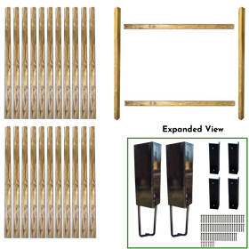 7' WIDE X 7' HIGH FENCE BUNDLE IN 4" x 4" POSTS AND 4" PICKETS (2 POSTS IN SOLID STYLE) Also Available in 1-Post Extender