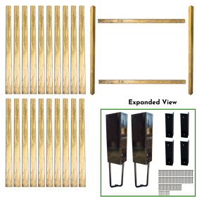 7' WIDE X 7' HIGH FENCE BUNDLE IN 4" x 4" POSTS AND 5" PICKETS (2 POSTS IN SHADOWBOX STYLE) ALSO AVAILABLE IN 1-POST EXTENDER