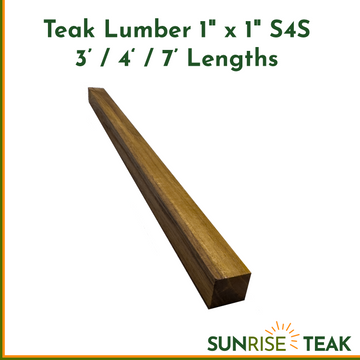 Teak Lumber S4S 1" x 1" Premium
