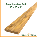 Teak Lumber S4S 1" x 5" x 7'-4