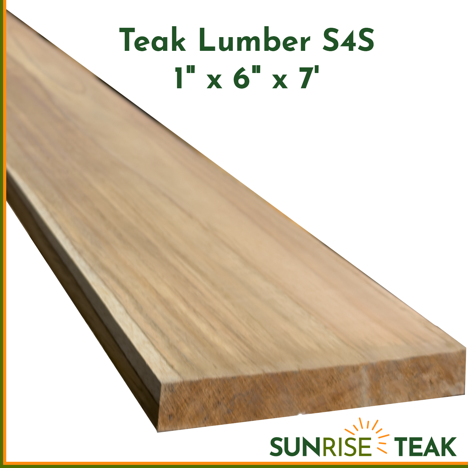 Teak Lumber S4S 1" x 6" x 7'