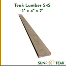 Teak Lumber S4S 1" x 4" x 7'-1