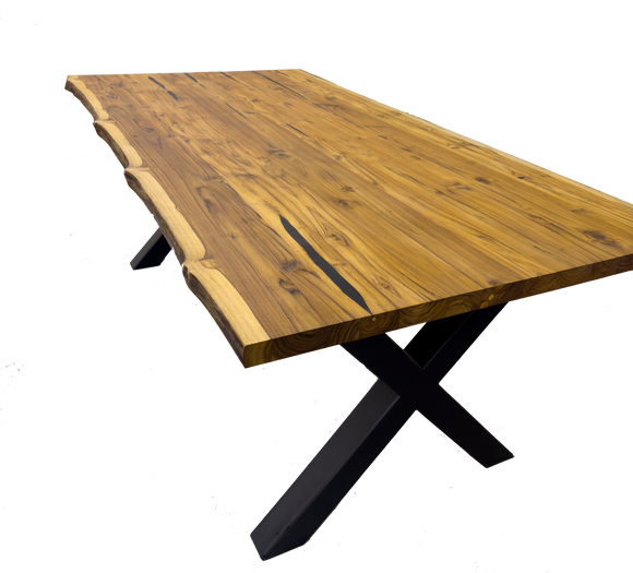 Teak Live Edge Countertop Panel Two-Sided 1.18" x 23.62" x 39.37"