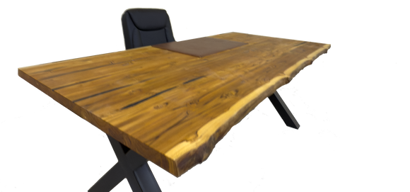 Teak Live Edge Countertop Panel Two-Sided 1.18" x 23.62" x 39.37"